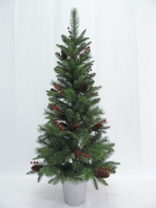 Konstgjord jul hem bröllopsdekoration presenter prydnad kruka träd/16-PT9-4FT