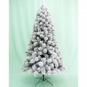 8 fod kunstigt juletræ flokket træ