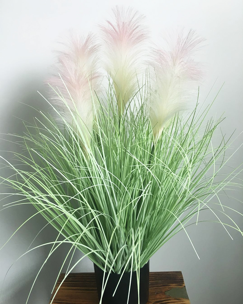Décor de jardin de plante d'herbe artificielle d'oignon en plastique artificiel Image en vedette