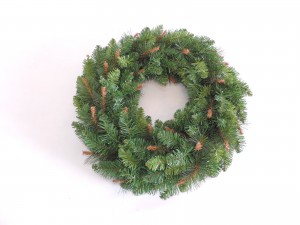 Kunstjõuludeks kodune pulmakaunistus kingituse ornament roheline pärg /WFP24