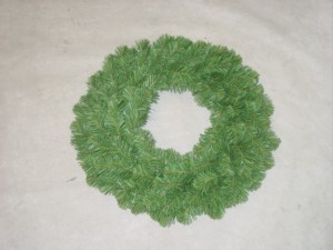 Natal buatan dekorasi rumah pernikahan hadiah PVC tips wreath/ WSF24