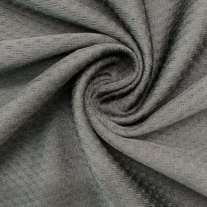 ក្រណាត់សំណាញ់ jacquard ដែលមានគុណភាពខ្ពស់ 100% polyester សម្រាប់សម្លៀកបំពាក់កីឡា