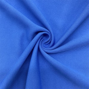 Factory Supply 2×1 Rib Knit Fabric - 100% Polyester breathable durable pique knitted fabric for t-shirt – Huasheng