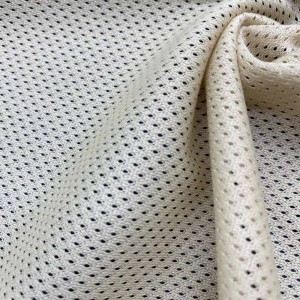 100% Polyester white micro mesh lesela bakeng sa liaparo tsa lipapali