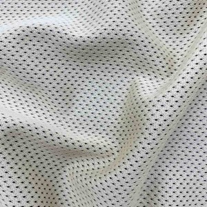 100 % polyester hvitt mikronettstoff for sportsklær