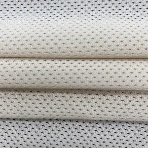 100% kain jaring mikro putih Poliester untuk pakaian olahraga