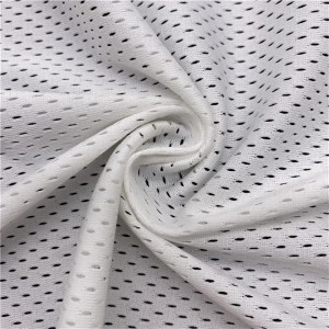 Breathable warp knitting 100% polyester 75D mesh fabric para sa sportswear