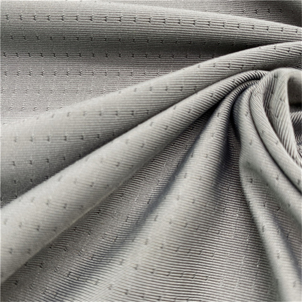 polyester spandex ອ່ອນ stretch fabric ຕາຫນ່າງກິລາສໍາລັບເຄື່ອງນຸ່ງຫົ່ມ