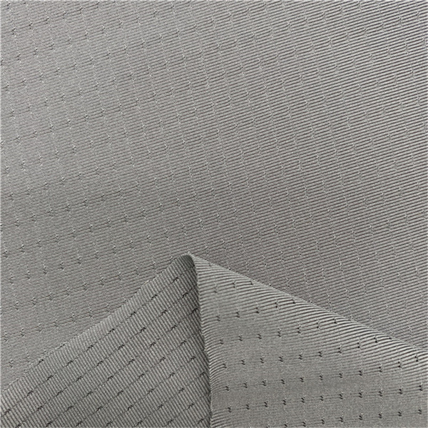 polyester spandex ອ່ອນ stretch fabric ຕາຫນ່າງກິລາສໍາລັບເຄື່ອງນຸ່ງຫົ່ມ