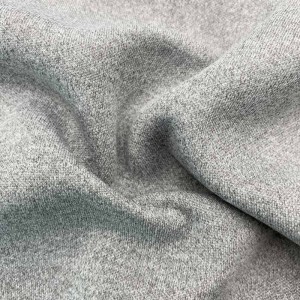 Groothandel grijs gespikkeld 45% katoen 55% polyester stof voor hoodies