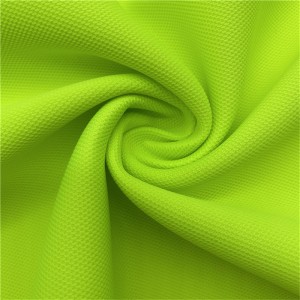 Heavy weight polyester spandex thick pique stretch fabric for polo shirt