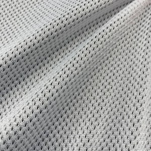 အားကစားဝတ်စုံအတွက် ကန့်လန့်ခံထည် Polyester micro mesh knit fabric