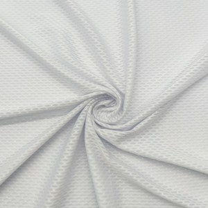 Polyester spandex stretch jacquard knitted mesh fabric for sports wear