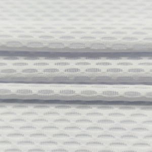 Polyester spandex stretch jacquard knitted mesh fabric សម្រាប់ពាក់កីឡា