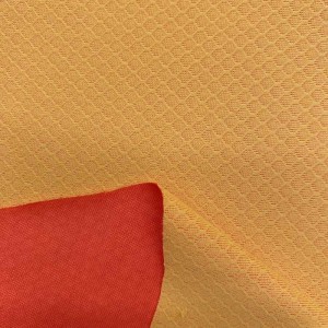 Kationiese polyester spandex jacquard sokker gaas materiaal vir sport