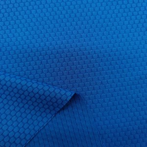 Polyester jacquard gebreid mesh voetbalpatroon voor sportkleding