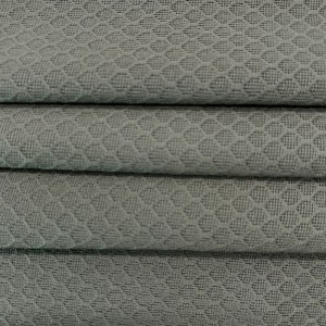 Grosir 100% polyester jacquard hexagonal mesh rajutan kain untuk pakaian olahraga