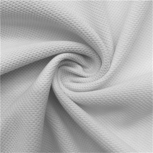 គុណភាពខ្ពស់ 100% polyester pique knit ក្រណាត់សំណាញ់សម្រាប់អាវប៉ូឡូ