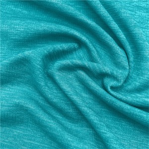 Tessuto in maglia interlock melange traspirante al 100% per abbigliamento sportivo