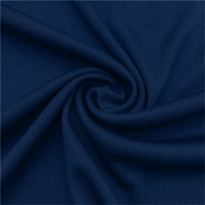 Wholesale polyester interlock 1 * 1 rib breide stof foar halsbân