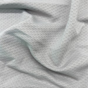 83% Polyester 17% spandèks jacquard knitted may twal pou chemiz espò