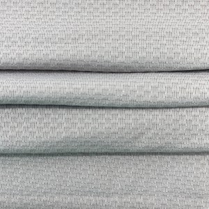 83% Polyester 17% spandex jacquard rajutan kain mesh kanggo kaos olahraga