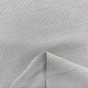 83% Polyester 17% spandex jacquard knitted mesh fabric សម្រាប់អាវកីឡា