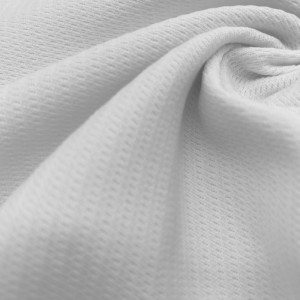 100% Polyester gestréckte Pique Stoff fir Polo Shirt