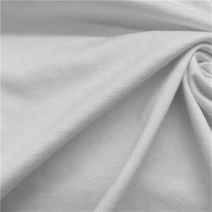 Tessuto jersey 60% poliestere 40% cotone bianco per abbigliamento sportivo