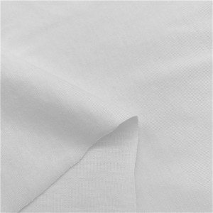 Tissu jersey blanc 60% polyester 40% coton pour vêtements de sport