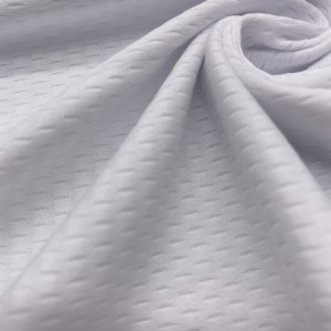 លក់ក្តៅសាច់ក្រណាត់ប៉ាក់ 100% polyester mesh jacquard សម្រាប់អាវកីឡា