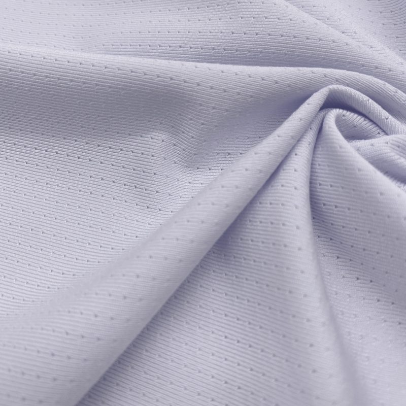 Polyester og spandex jacquard strikket mesh stof til sportstrøje