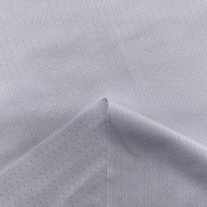 87,8 % polyester og 12,2 % spandex jacquard mesh-stoff for sportsskjorte