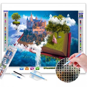 33# Manufacturer High Quality Square Round Full Drills Fantastic Castle Diamond Painting Scenery Wall Painting Canvas Art