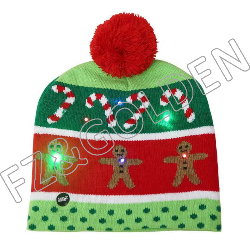 Sombrero de punto LED de Navidad