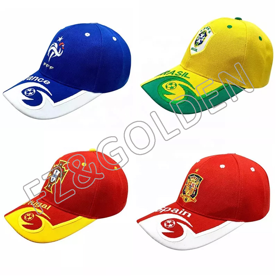 การออกแบบที่กำหนดเอง 2022 กาตาร์กีฬาฟุตบอลแฟนหมวกบราซิล World Cup เบสบอล World Series หมวก