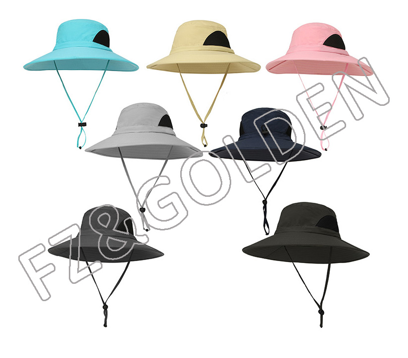 Topi Sun Fisherman Bernafas Perlindungan UV Musim Panas dengan Logo Tersuai