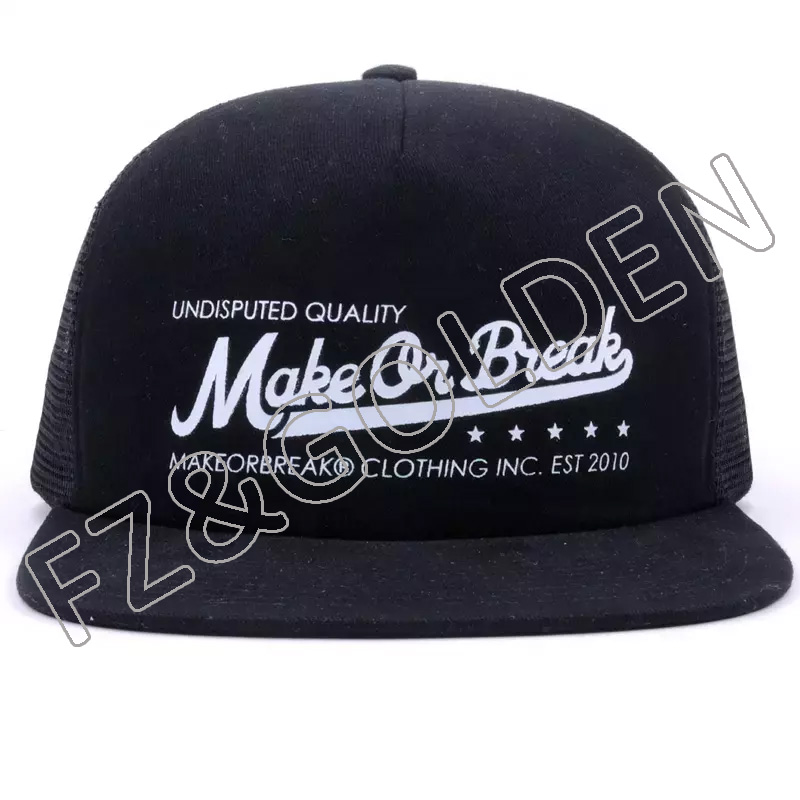 low moq flat brim mesh hats snapback caps blank snapback trucker baseball caps