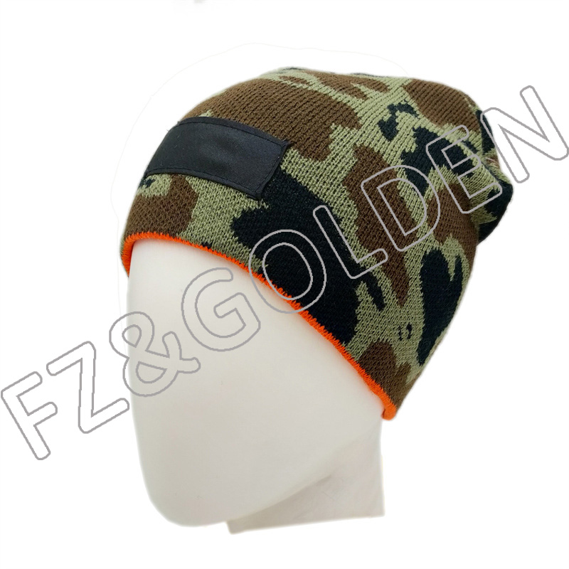Anget Knitted Winter Camouflage Beanie Hat