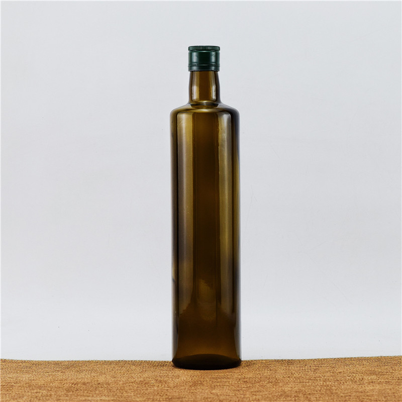 500ml Glass Round Amber Olive Bottle Featured Image