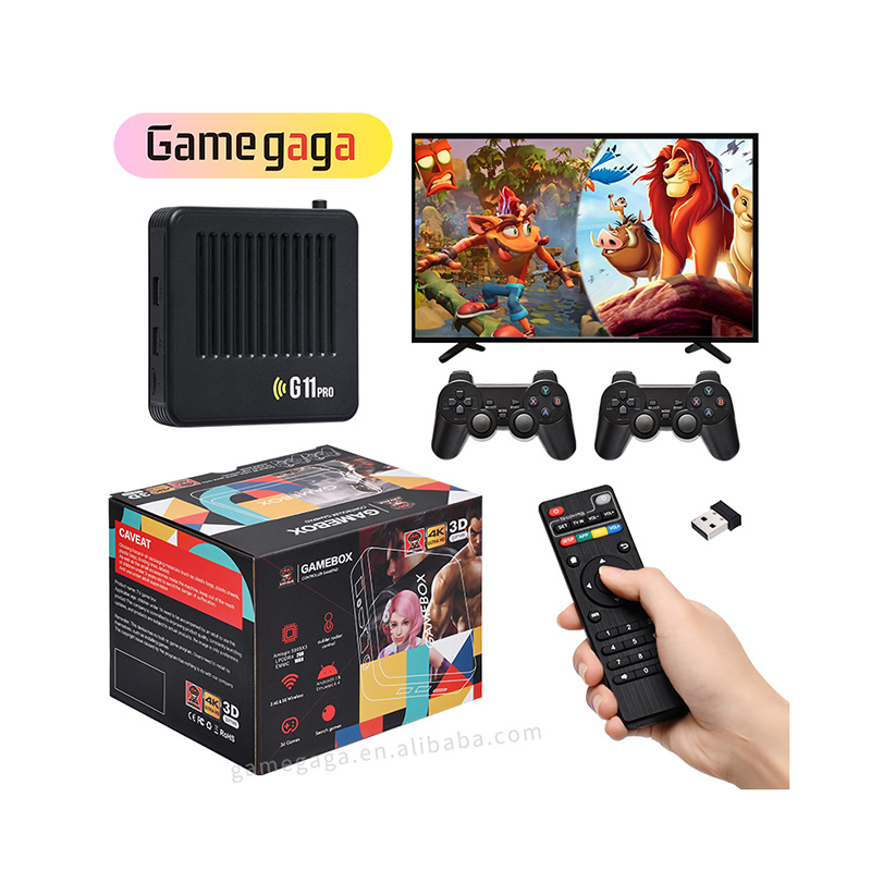 G11 Pro Game Box Video Game Console 64/128GB 30000+ Imidlalo 4k Family Retro Classic Imidlalo Console Inkxaso TV Box For PSP/DC/N64