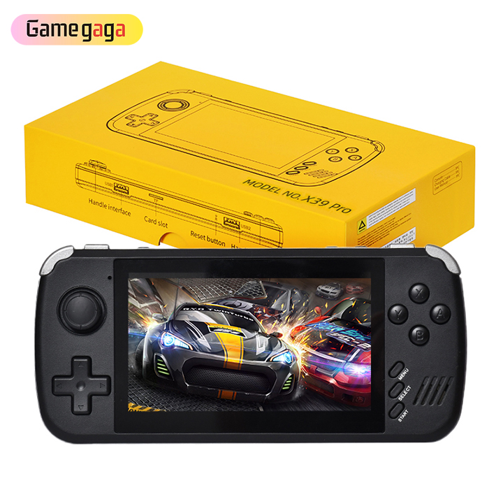 Powkiddy X39 Pro Handheld Games Player Portable X45 Handheld Game Player 4.3 inch IPS Screen Video Game Console Classic Retro game console Para sa ps1/gba