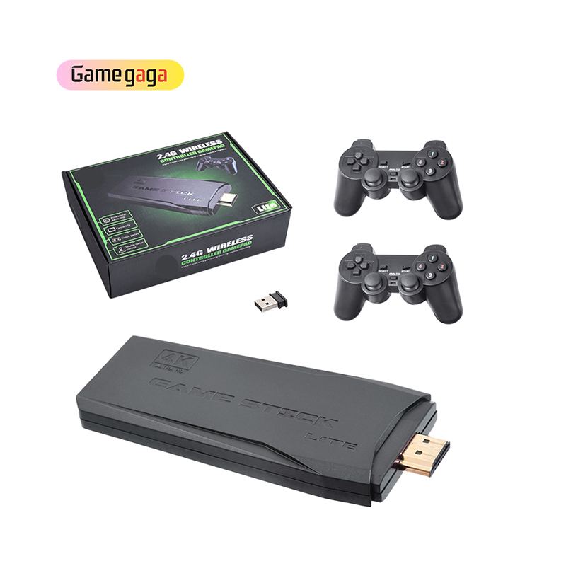 M8 Game Stick 4K H64gb Construido en 10000 Juegos Consola de videojuegos con controlador inalámbrico Consola de juegos para ps1