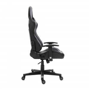 Chaise de course de jeu en cuir PU pivotant confortable chaise de jeu de course ergonomique