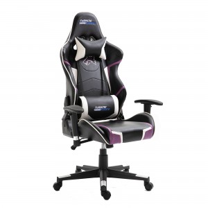 Kursiya Ofîsê ya Kompîterê ya Komputerê PC lîstikvan Racing Style Ergonomic Comfortable Leather Gaming Chair