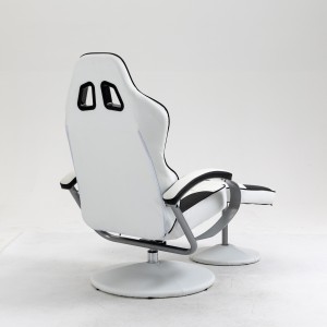 Modern Recliner Cathedra Cum Ottomanio High Back Ergonomic Swivel PU Leather Gaming Chairs