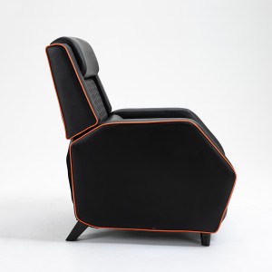 Ergonomisk PU-læder tilbagelænet Single Gaming Sofa Chair Gamer med benstøtte