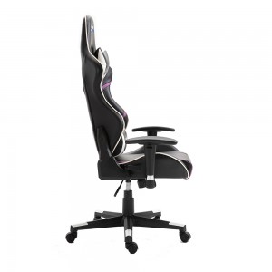 Nowoczesne obrotowe regulowane krzesło biurowe ze skóry PU dla graczy
