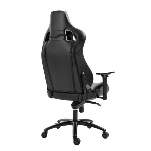 Hurtowe ergonomiczne czarne skórzane obrotowe krzesło do gier komputerowych z wysokim oparciem