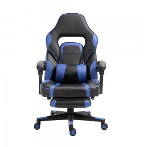 Профессиональное компьютерное игровое кресло из искусственной кожи для офисных гонок с подставкой для ног